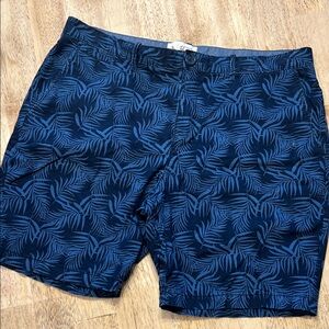 Original Penguin Blue Patterned Men's Flat Front Shorts